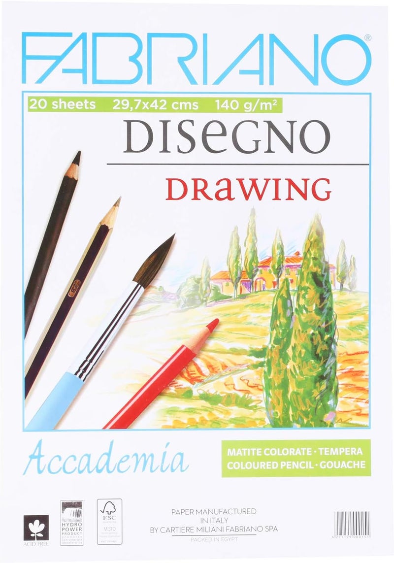 Fabriano colored art sketchbook, a3-20 sheets