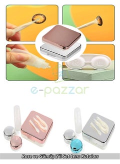 2 Color Mirrored Lens Box Set 5 Piece Contact Lens Carrying Storage Box Rose and Silver 2pcs - pzsku/ZE00AB63119F34EC9E591Z/45/_/1725895668/40f7de22-dafe-4194-8716-813344dbfcd0