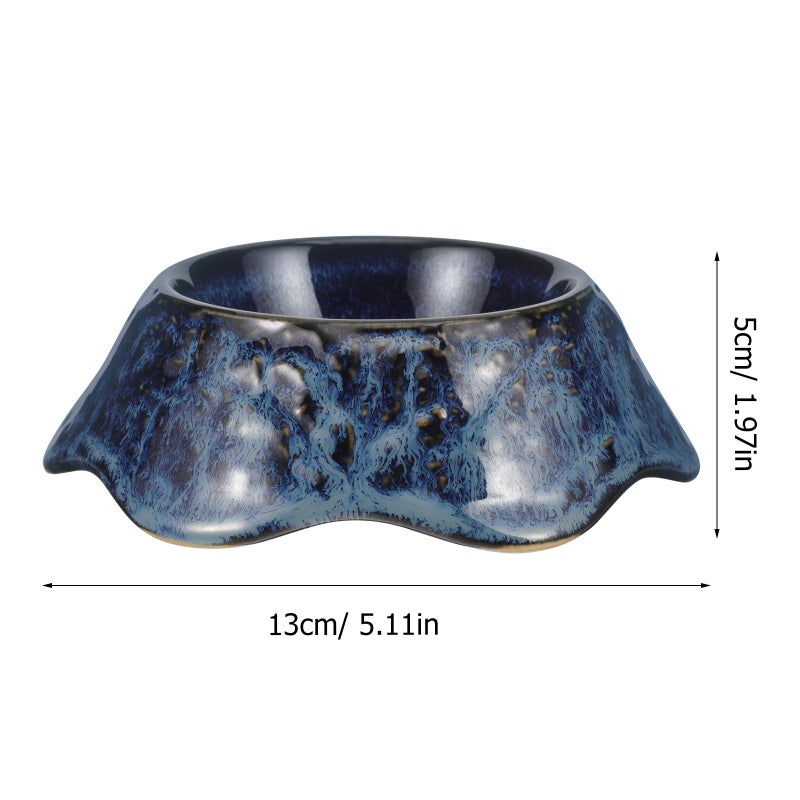Creative Ceramic Salad Bowl Volcanic Blue Finish Small Appetizer Dish For Home And Restaurant - Image 3