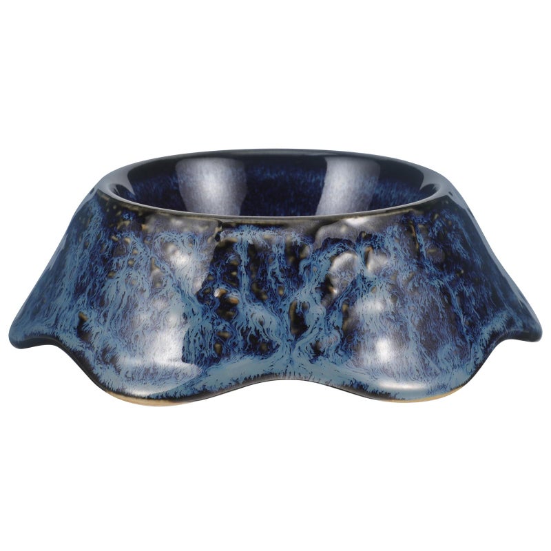 Creative Ceramic Salad Bowl Volcanic Blue Finish Small Appetizer Dish For Home And Restaurant - Image 2
