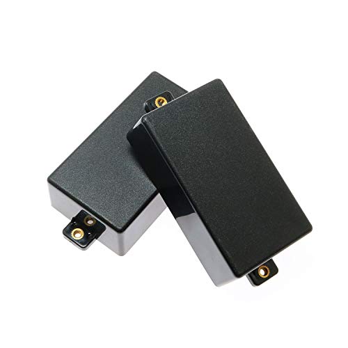 Maxmoral 2 Pcs Humbucker 1mm Black Electric Guitar Double Pickup Cover Frosted ABS Pickup Cover With Copper Ears Pickup Shell Guitar Accessories - Image 1