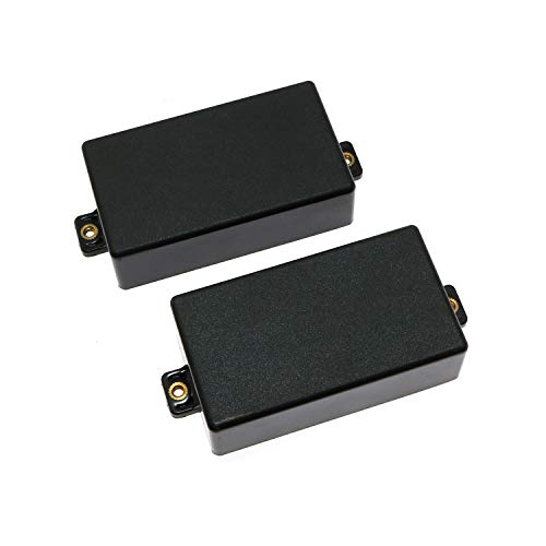 Maxmoral 2 Pcs Humbucker 1mm Black Electric Guitar Double Pickup Cover Frosted ABS Pickup Cover With Copper Ears Pickup Shell Guitar Accessories - Image 2