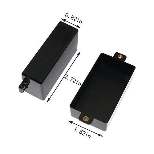 Maxmoral 2 Pcs Humbucker 1mm Black Electric Guitar Double Pickup Cover Frosted ABS Pickup Cover With Copper Ears Pickup Shell Guitar Accessories - Image 5