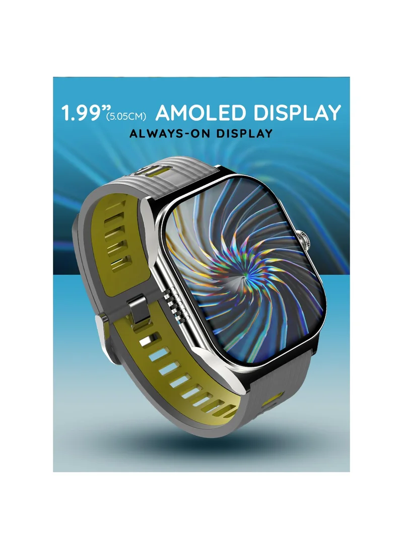 Pebble Alive 1.99" Smartwatch for Men and Women, AMOLED Display, Always On, Bluetooth Calling, Health Suite, Multi-Sports Modes, Quick Notifications, AI Voice Assistance