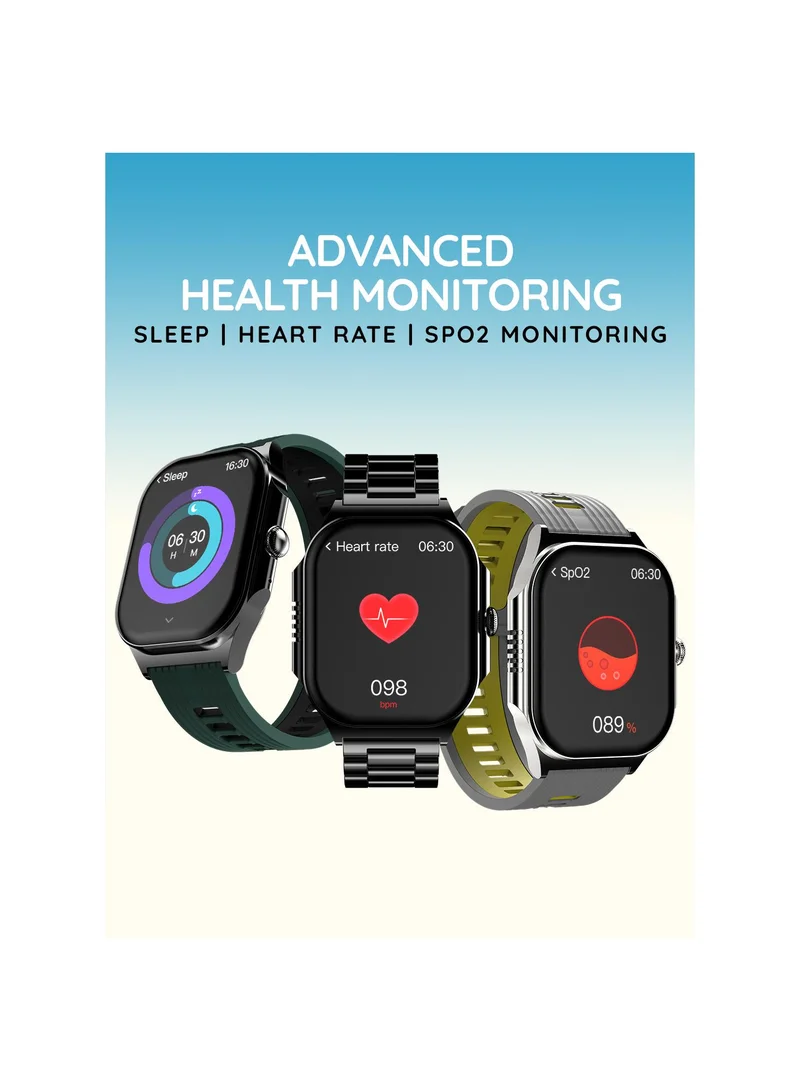 Pebble Alive 1.99" Smartwatch for Men and Women, AMOLED Display, Always On, Bluetooth Calling, Health Suite, Multi-Sports Modes, Quick Notifications, AI Voice Assistance