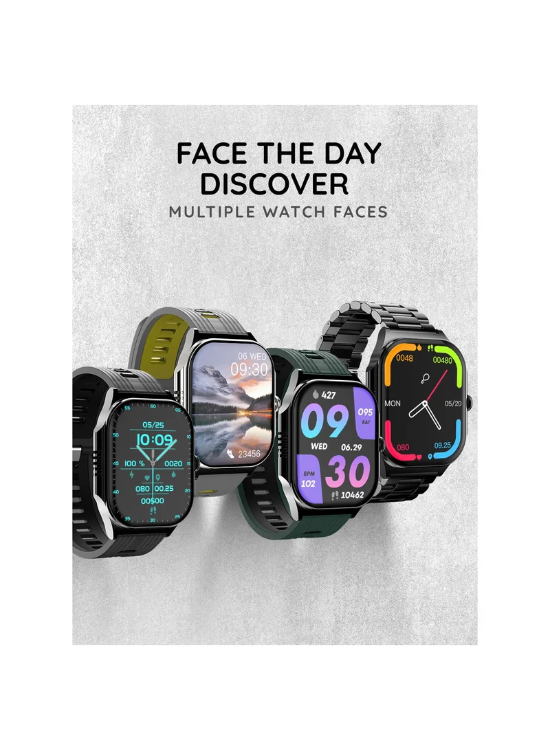 Pebble Alive 1.99" Smartwatch for Men and Women, AMOLED Display, Always On, Bluetooth Calling, Health Suite, Multi-Sports Modes, Quick Notifications, AI Voice Assistance