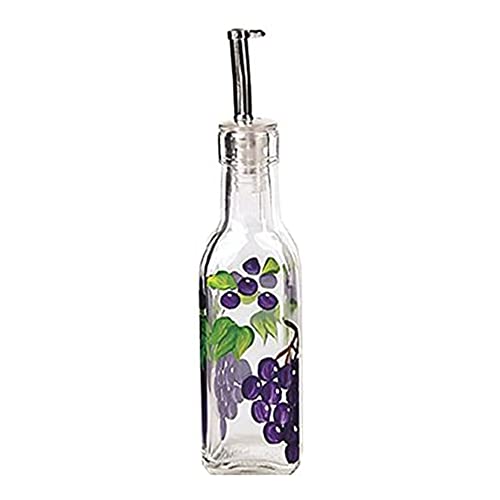 Grant Howard Hand Painted Square Cruet with Pourer, Grapes, 6 oz., Multicolor - Image 4