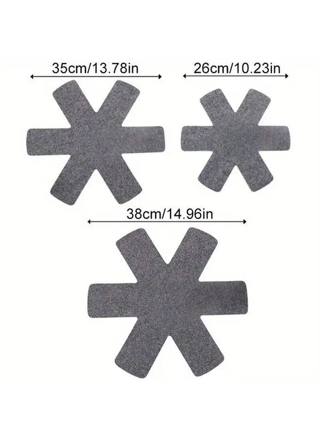 12pcs Grey Felt Protective Pads For Pots Pans Anti Stick Scratch Resistant Kitchen Storage - Image 4