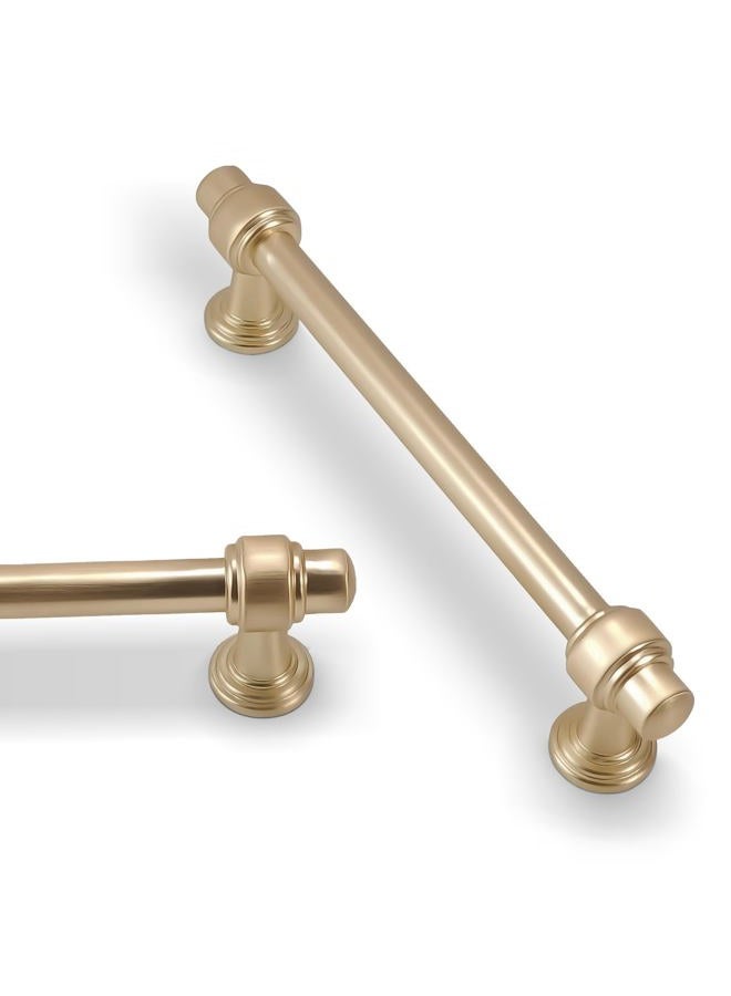 BUKOBYHE 10 Pack 5 Inch Kitchen Cabinet Handles Champagne Bronze Cabinet Pulls Zinc Alloy Drawer Pulls Kitchen Hardware - Image 1