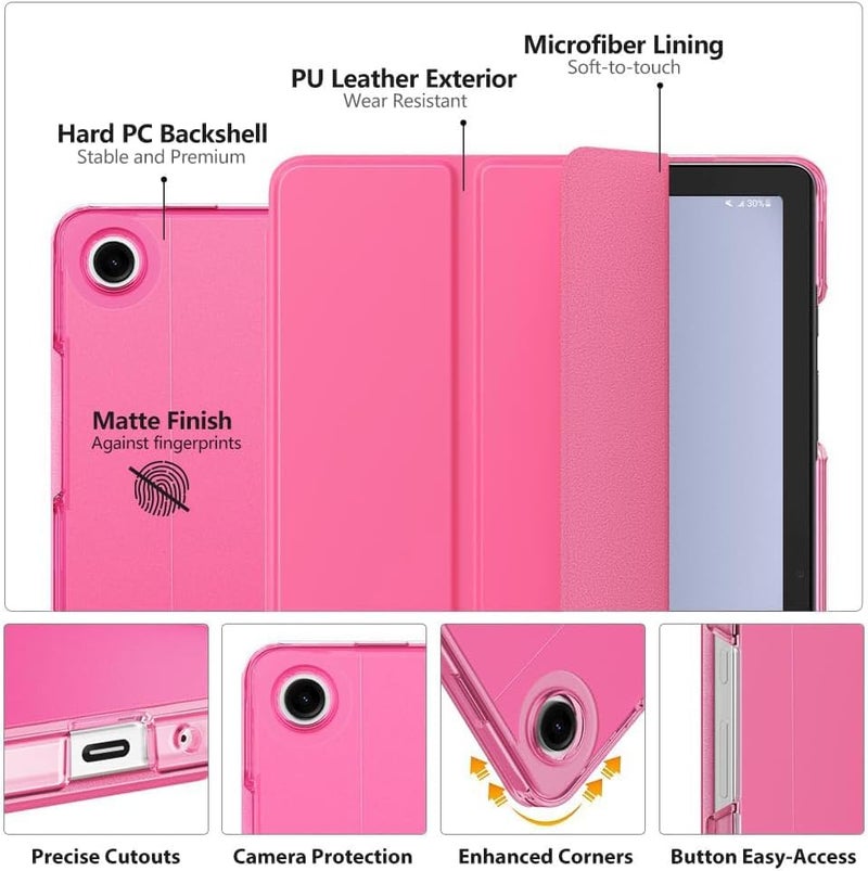 MOCA Case for Samsung Galaxy Tab A11 Plus / A11+ 11 Inch 2026, Galaxy Tab A9 Plus / A9+ Case 11 Inch 2024, Slim Stand Protective Smart Cover with Hard PC Translucent Back Shell- Water Melon - Image 2