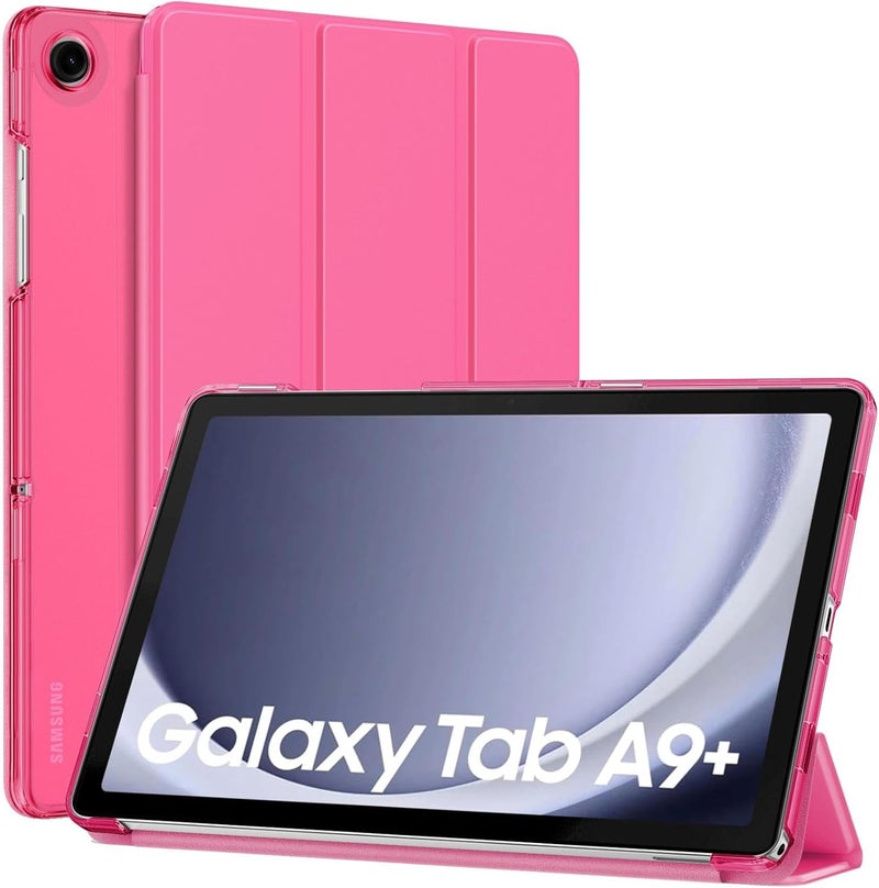 MOCA Case for Samsung Galaxy Tab A11 Plus / A11+ 11 Inch 2026, Galaxy Tab A9 Plus / A9+ Case 11 Inch 2024, Slim Stand Protective Smart Cover with Hard PC Translucent Back Shell- Water Melon - Image 1