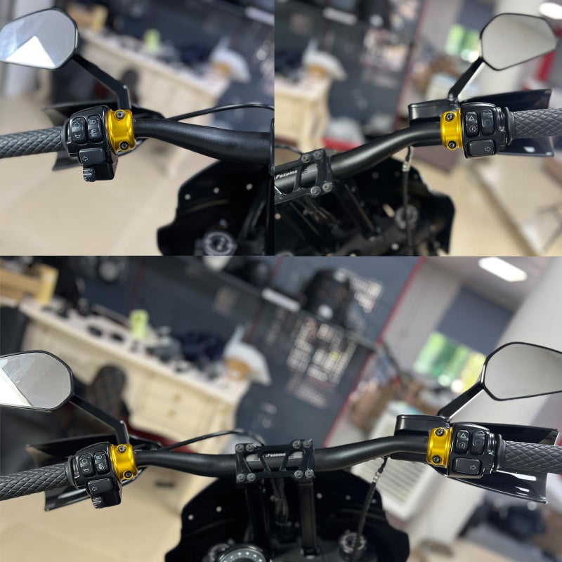 FVMOTO CNC Brake Clutch Perch Clamps Half Clamp Compatible with Harley Sportster Softail Dyna Touring Road Glide Street Glide Glod - Image 3