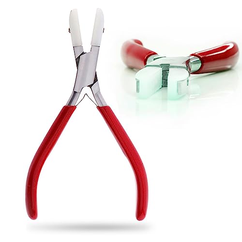 AAProTools Nylon Jaw Chain Nose Pliers 4 1/2" Non-marring Wire Wrapping Jewelry Tool (Optical Red) - Image 3
