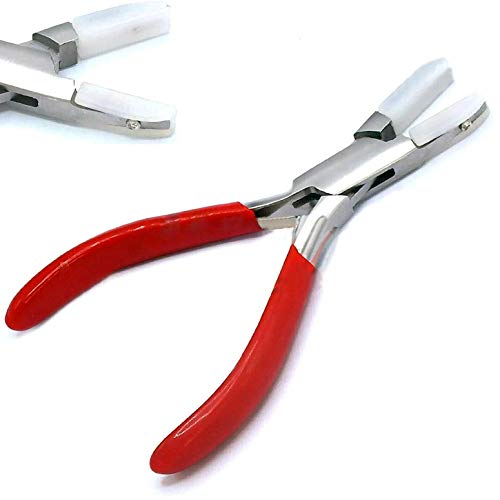 AAProTools Nylon Jaw Chain Nose Pliers 4 1/2" Non-marring Wire Wrapping Jewelry Tool (Optical Red) - Image 2