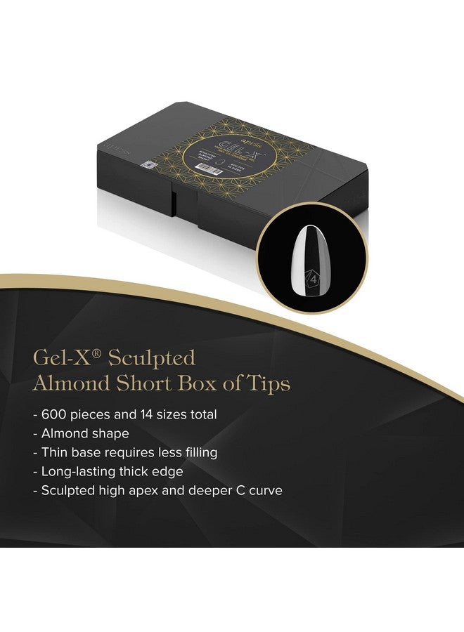 Apres Gel-X Sculpted Almond Short 2.0 Box of Tips 14 sizes 600 PCS - Image 1