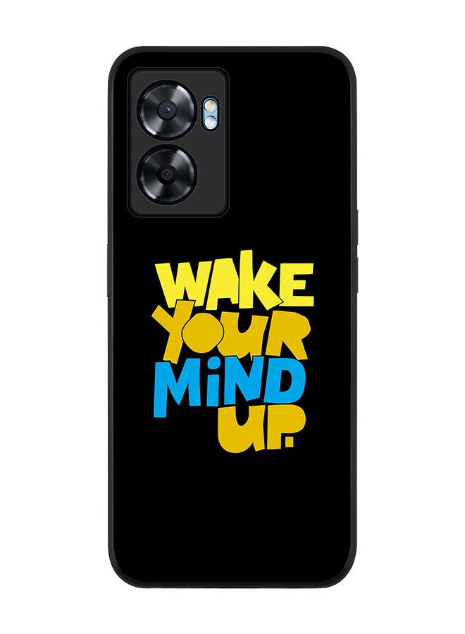 Stylizedd Rugged Black edge case for Oppo A57 Slim fit Soft Case Flexible Rubber Edges Anti Drop TPU Gel Thin Cover - Wake your mind up - Image 1