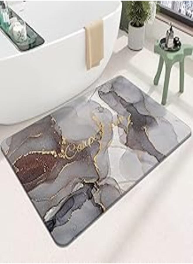 LESTER LESTER Anti-Slip Bathroom Mat rectangle shape modern design shades of grey 50x80cm 