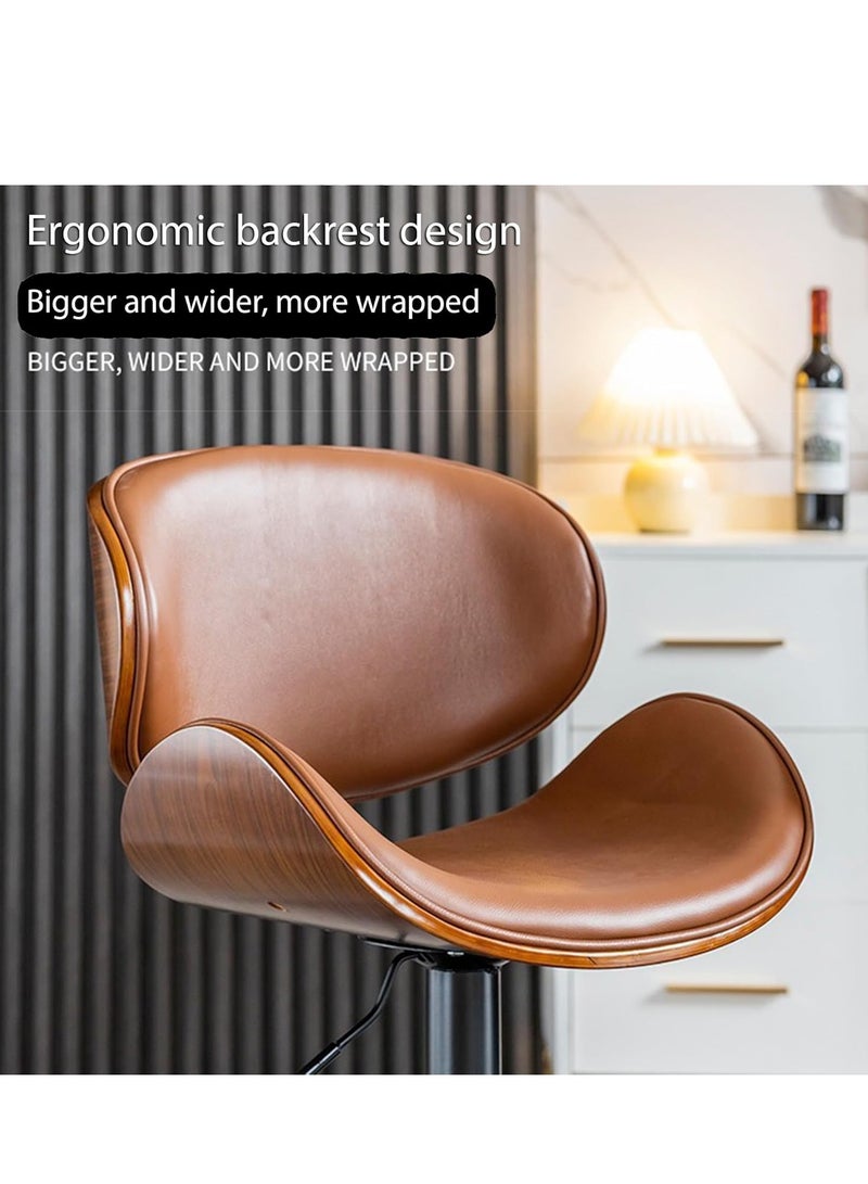 Cool Baby COOLBABY Bar chairs Lift leather bar chairs Light luxury home front desk high chairs Adjustable swivel seats High stools Low back kitchen island, dining room 1PC (Black) - Image 5