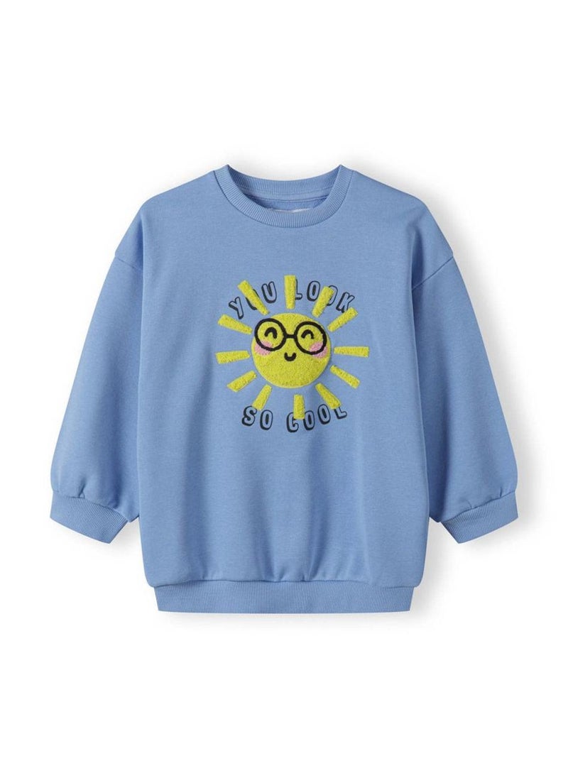 MINOTI Girls Long Sleeve Sweatshirt with Front Print  - Image 2