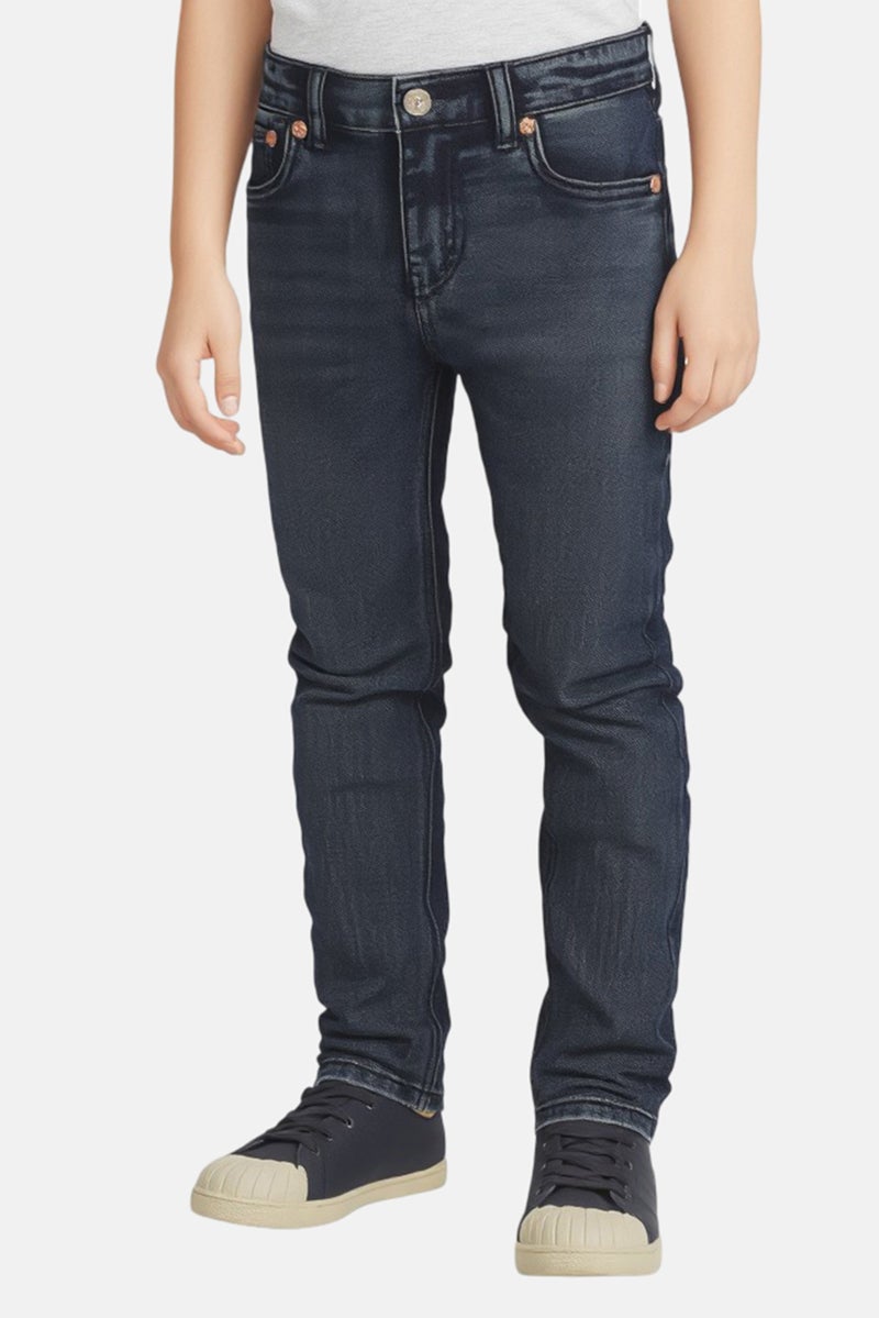 Levi's جينز ضيق للأطفال الأولاد، مغسول وقابل للتمدد، لون كحلي - Image 1