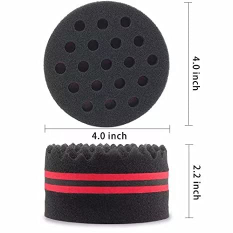 WORGATE Small Hole Hair Sponge Brush for Twists Dreads Natural Hair Afro Curl Barber 2 PCS - Image 3