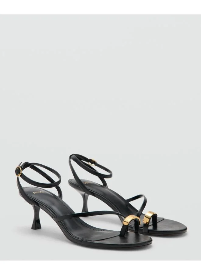 MANGO  Heeled sandal with crossed straps for Women | Best Price UAE