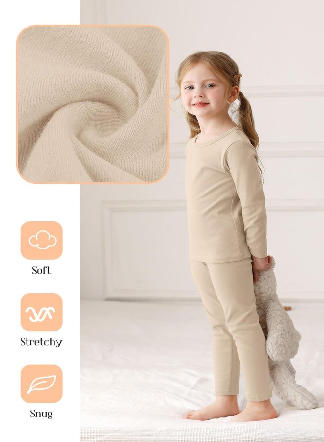 Resinta Baby Toddler Boys Girls Cotton Long Sleeve Shirt and Legging Set Kids Ribbed Basic Pant 2-Piece for Daily Life - Image 2