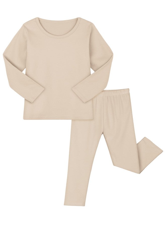 Resinta Baby Toddler Boys Girls Cotton Long Sleeve Shirt and Legging Set Kids Ribbed Basic Pant 2-Piece for Daily Life - Image 1