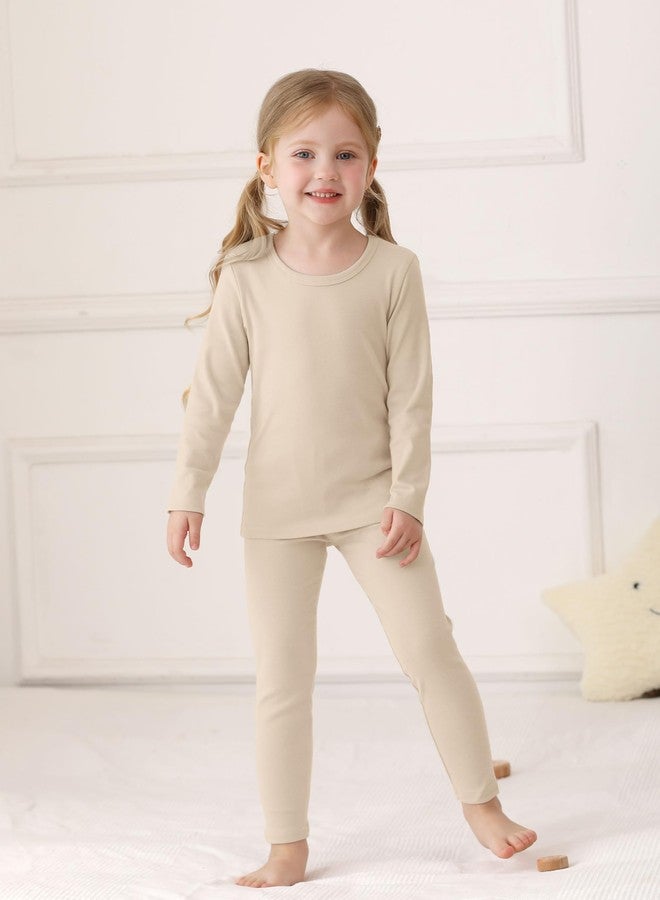 Resinta Baby Toddler Boys Girls Cotton Long Sleeve Shirt and Legging Set Kids Ribbed Basic Pant 2-Piece for Daily Life - Image 4