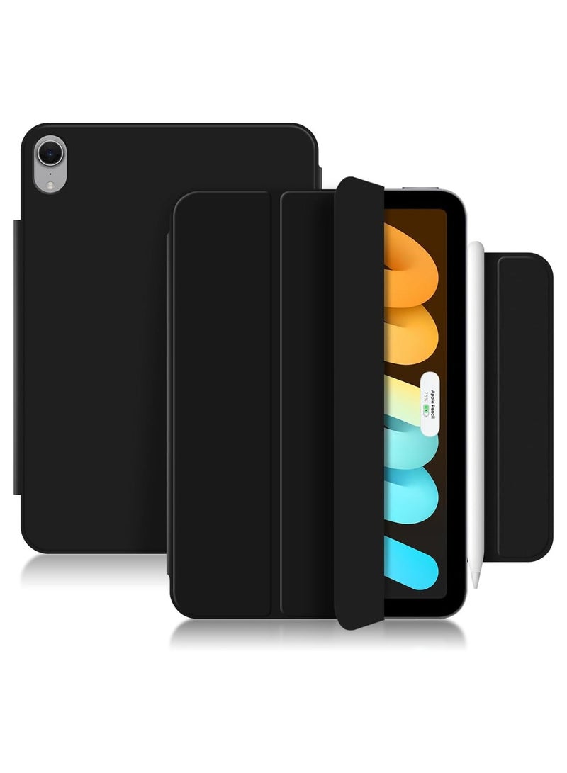 Magnetic Case Compatible with IPad Mini 7th Generation 2024 Released Magnetic Double-Sided Multi Functional Folding Protective Cover with Pen Slot Intelligent Sleep/Wake-up - Image 2