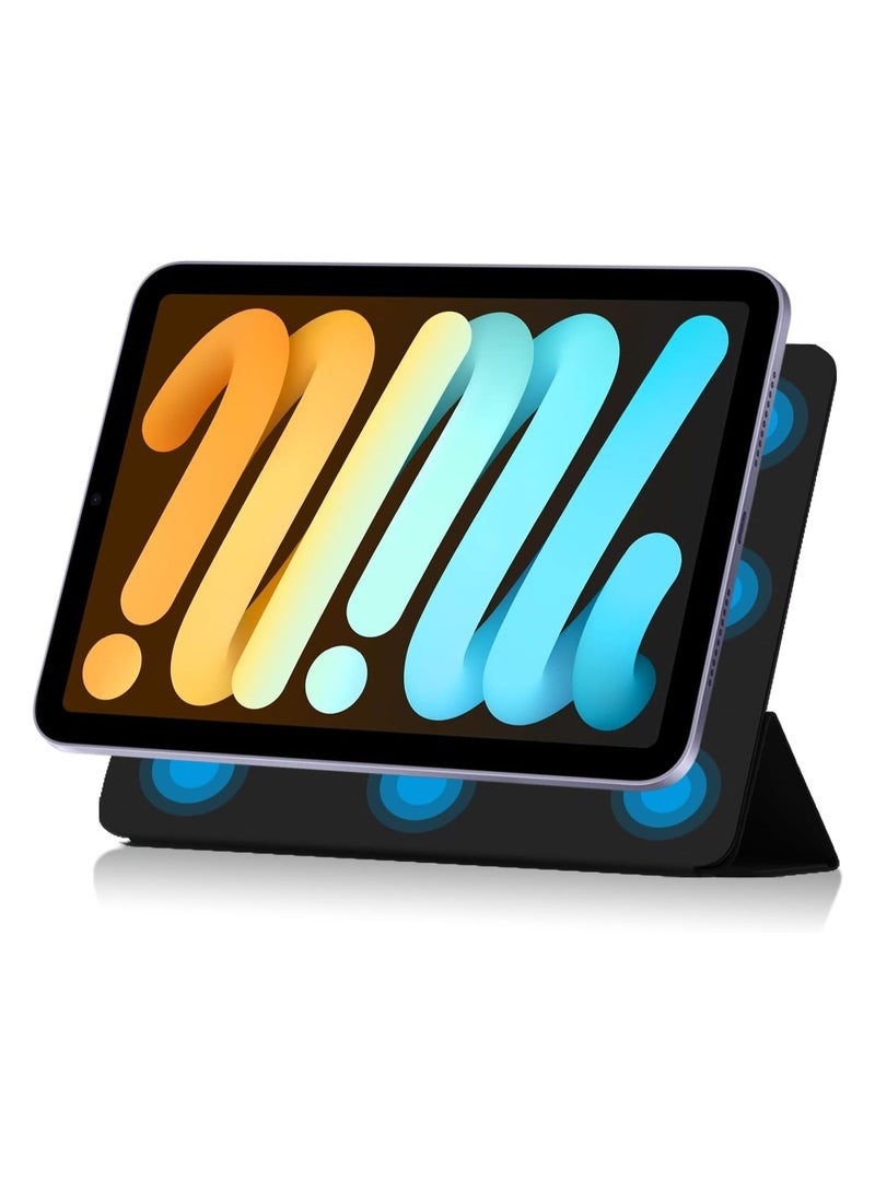 Magnetic Case Compatible with IPad Mini 7th Generation 2024 Released Magnetic Double-Sided Multi Functional Folding Protective Cover with Pen Slot Intelligent Sleep/Wake-up - Image 3