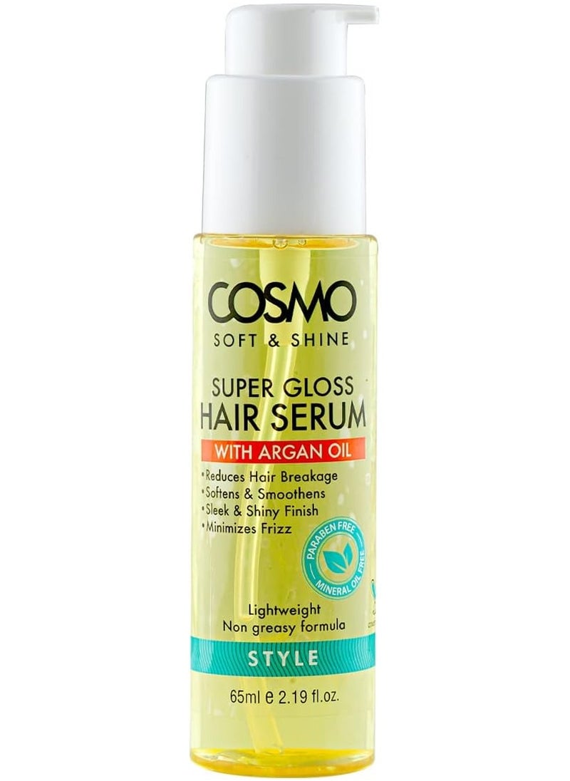 COSMO - Super Gloss Hair Serum With Argan Oil 65ml - Image 1