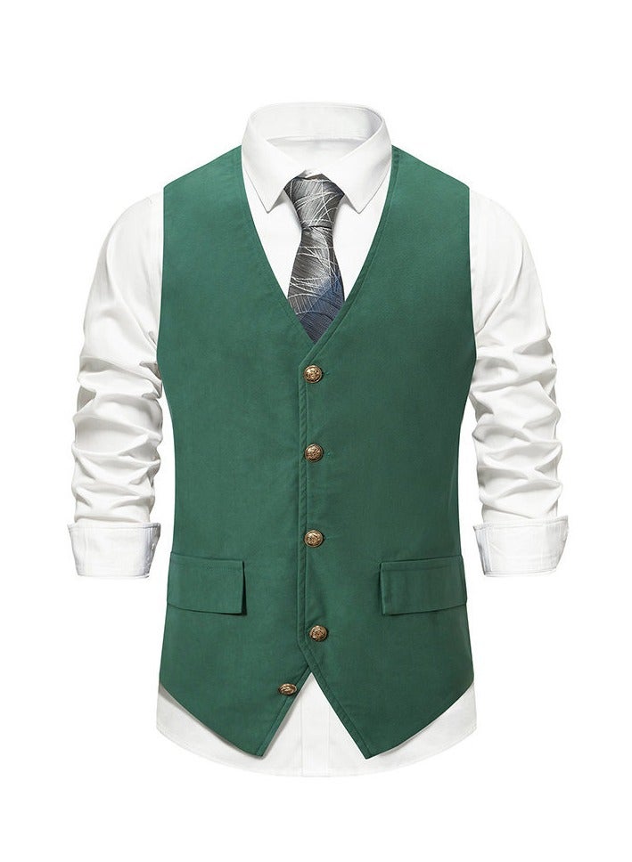 KUYING New Fashionable Herringbone Patterned Suit Vest  - Image 1