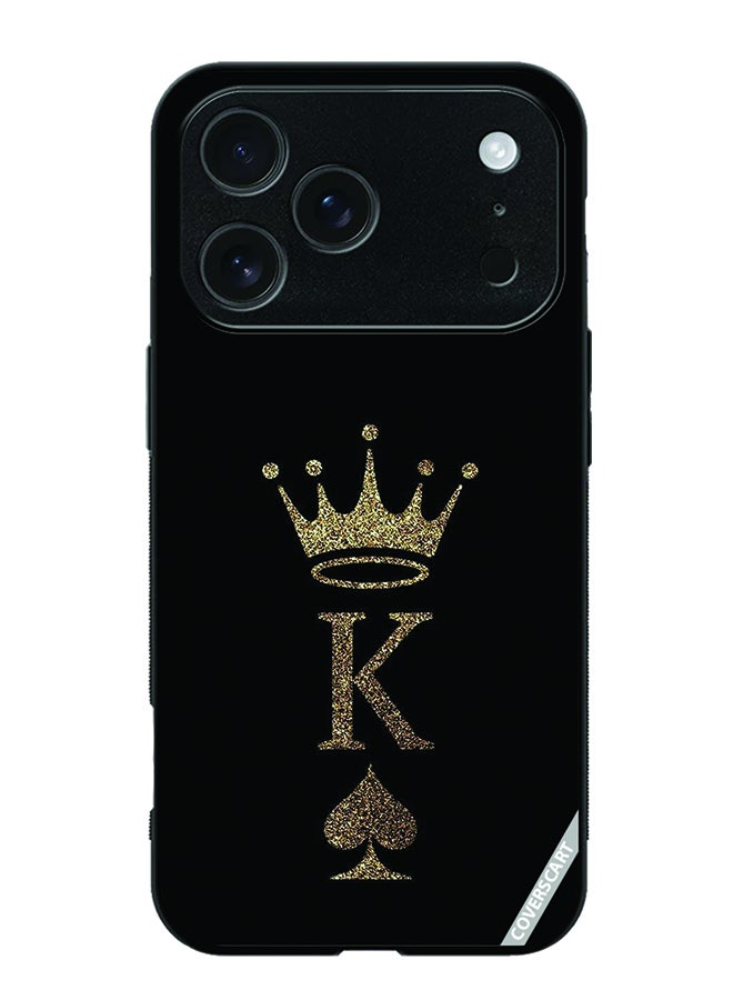 COVERSCART Protective Case Cover For Apple iPhone 17 Pro Max Letter K Design Black