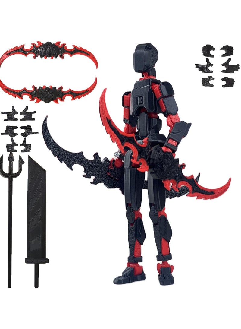 KOWVOWZ T13 Action Figure, 3D Printed Multi-Jointed Movable, T13 Lucky Dummy Action Figure Desktop Decorations for Game Lovers - Image 1