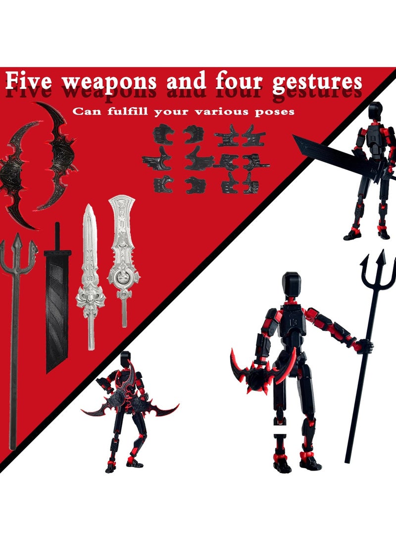 KOWVOWZ T13 Action Figure, 3D Printed Multi-Jointed Movable, T13 Lucky Dummy Action Figure Desktop Decorations for Game Lovers - Image 4