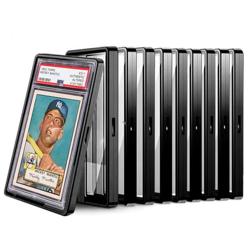 SellCCG 10Pack SellCCG PSA Slab Shell Case Graded Card Guard PSA TAG CGC Metal Magnetic UV Protection Glass Display Bumper Box Protector Black - Image 1