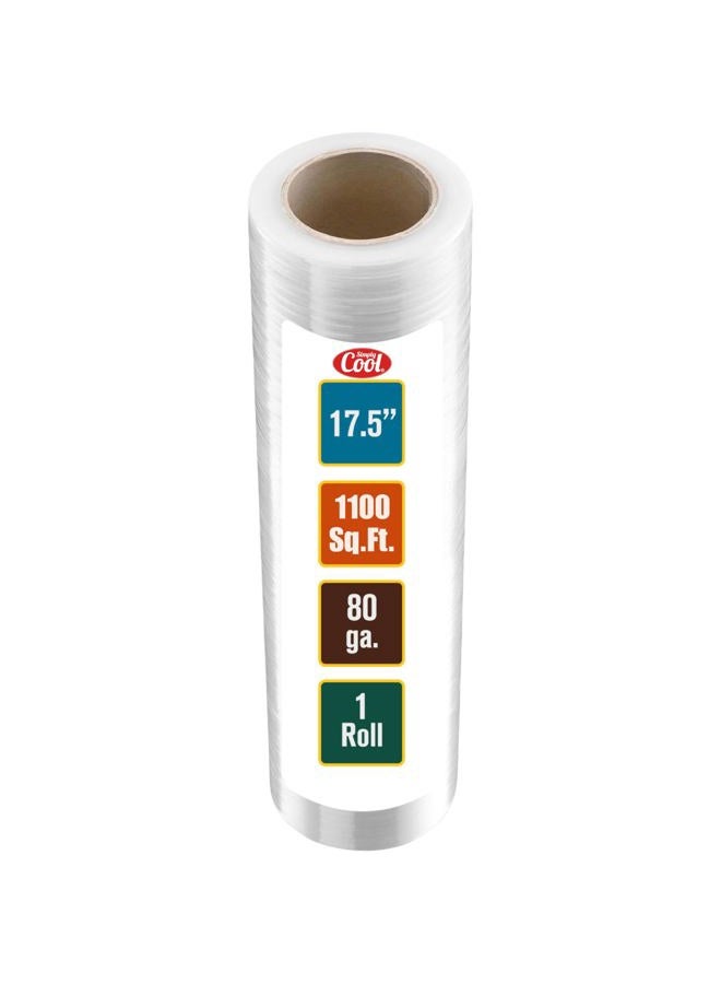 Simply Cool Stretch Wrap Industrial Strength 18" x 1100 Sq Ft | 80 Gauge Thick (20 Micron) Clear Cling Plastic Pallet Supplies | Durable Self - Adhering Packing ● Moving ● Packaging ● Heavy Duty Shrink Film Roll - Image 1