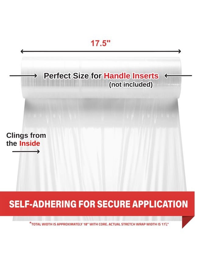 Simply Cool Stretch Wrap Industrial Strength 18" x 1100 Sq Ft | 80 Gauge Thick (20 Micron) Clear Cling Plastic Pallet Supplies | Durable Self - Adhering Packing ● Moving ● Packaging ● Heavy Duty Shrink Film Roll - Image 3