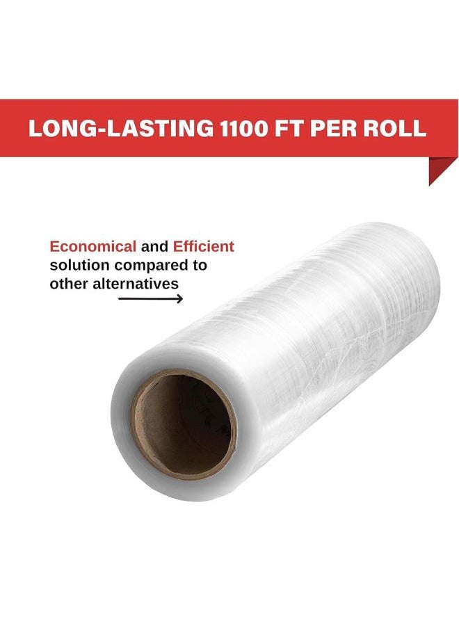 Simply Cool Stretch Wrap Industrial Strength 18" x 1100 Sq Ft | 80 Gauge Thick (20 Micron) Clear Cling Plastic Pallet Supplies | Durable Self - Adhering Packing ● Moving ● Packaging ● Heavy Duty Shrink Film Roll - Image 4