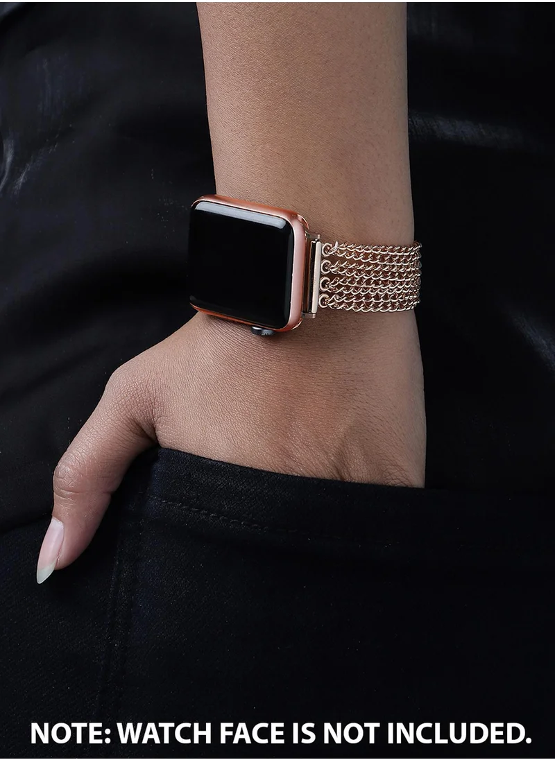 Haute Sauce Embellished Casual Chain Strap Alloy Apple Watch Strap For Women | 42mm/44mm/45mm