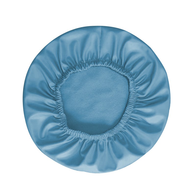 Pu Waterproof and Oil-Proof Cushion Cover Bar Stool Cover Round Stool Cover Bar Round Swivel Chair Cover Round Stool Cover(West Lake Blue Ash, pu round stool set) - Image 1