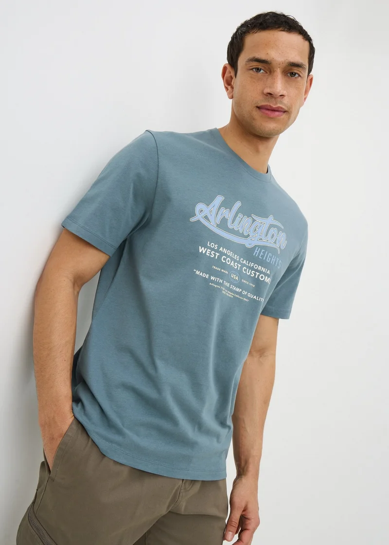 Matalan 3 Pack Blue Motor Graphic T-Shirts