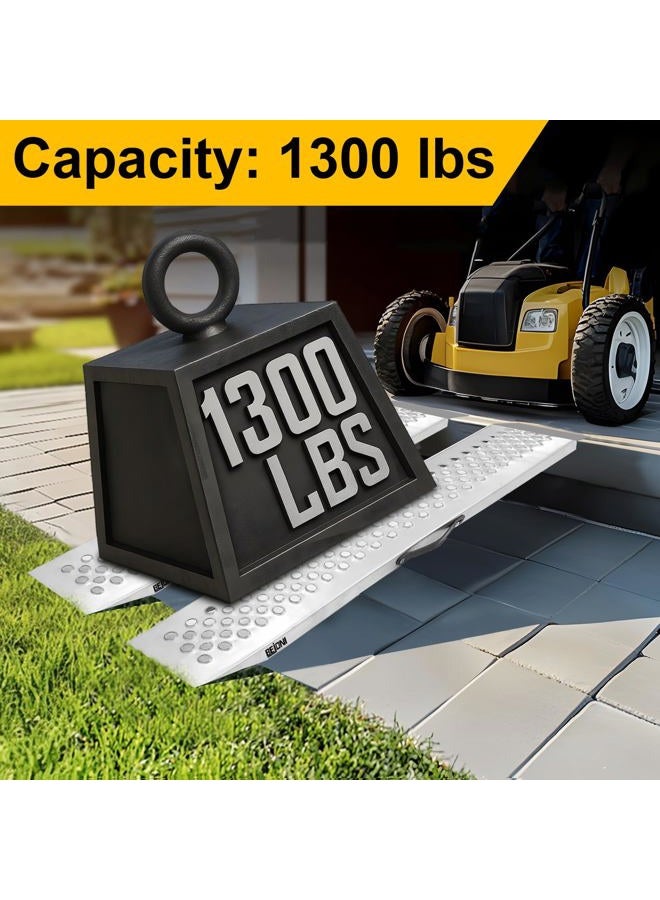 BEJONI 47" Steel Loading Ramp, 1300 lbs/PR Capacity, Anti-Slip Ramps for Lawn Mower, Motorcycle, Shed Loading Ramp for Snow Blower, ATV, Quad, 2PC - Image 3