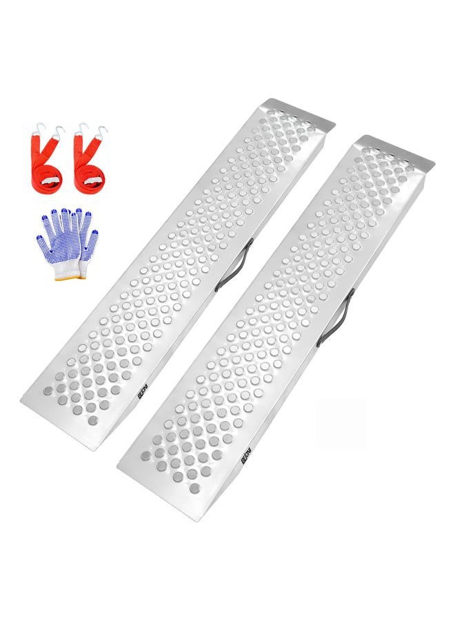 BEJONI 47" Steel Loading Ramp, 1300 lbs/PR Capacity, Anti-Slip Ramps for Lawn Mower, Motorcycle, Shed Loading Ramp for Snow Blower, ATV, Quad, 2PC - Image 1