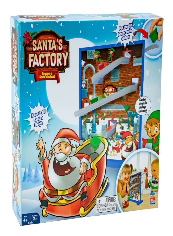 Fotorama Santa's Factory Fast Paced Present Delivery Christmas Game with Spinning Santa's Sleigh & Gift Chute Holiday Fun Activities for The Family and Kids Ages 4 and Up 1-2 Player Games - Image 1