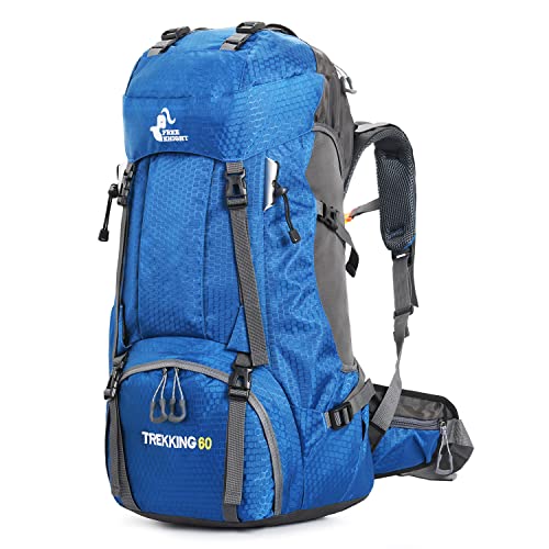 Bseash 60L Waterproof Hiking Camping Backpack with Rain Cover, Large Outdoor Sport Travel Daypack Rucksack for Climbing - Image 1