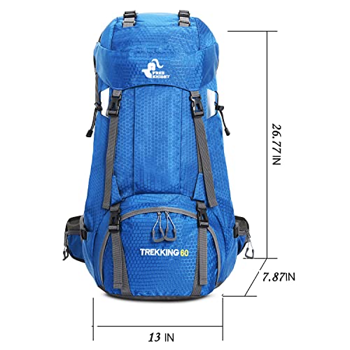 Bseash 60L Waterproof Hiking Camping Backpack with Rain Cover, Large Outdoor Sport Travel Daypack Rucksack for Climbing - Image 2