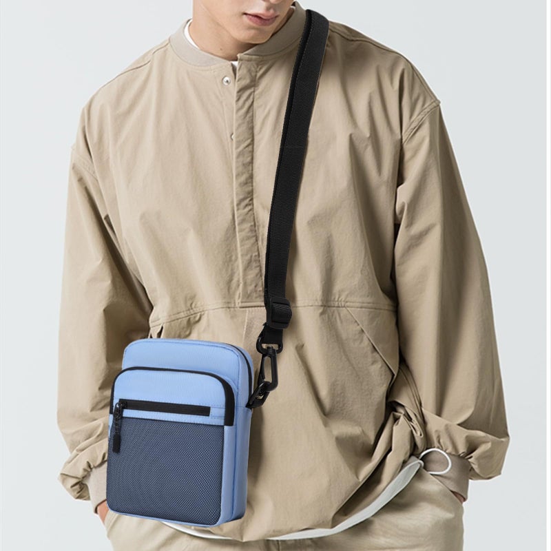 Lohol Small Messenger Bag for Men Women, Water Resistant Crossbody Bag Chest Bag for Travel Sports (Brown) - Image 2