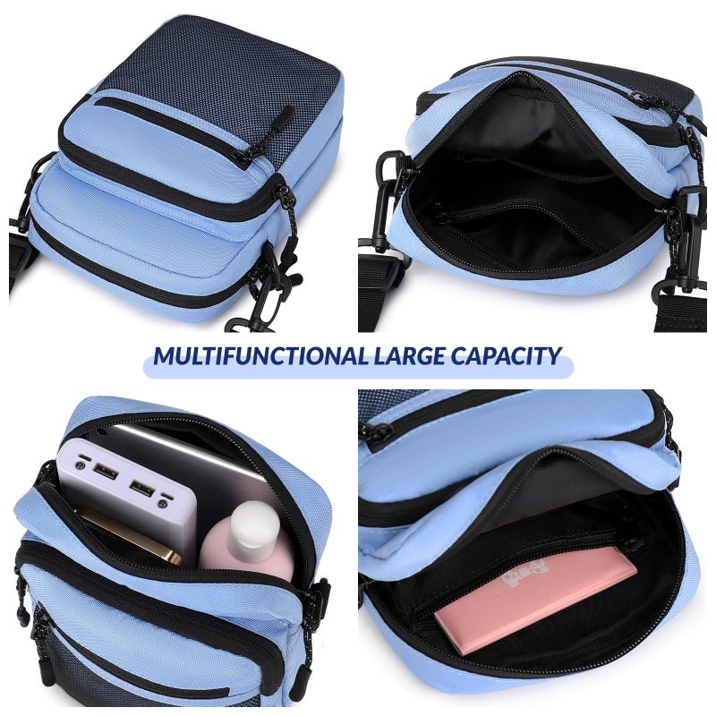 Lohol Small Messenger Bag for Men Women, Water Resistant Crossbody Bag Chest Bag for Travel Sports (Brown) - Image 4
